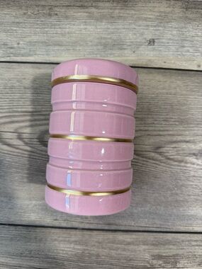 Ceramic 8 oz. candle | rose petal maroon scent | pink candle for women